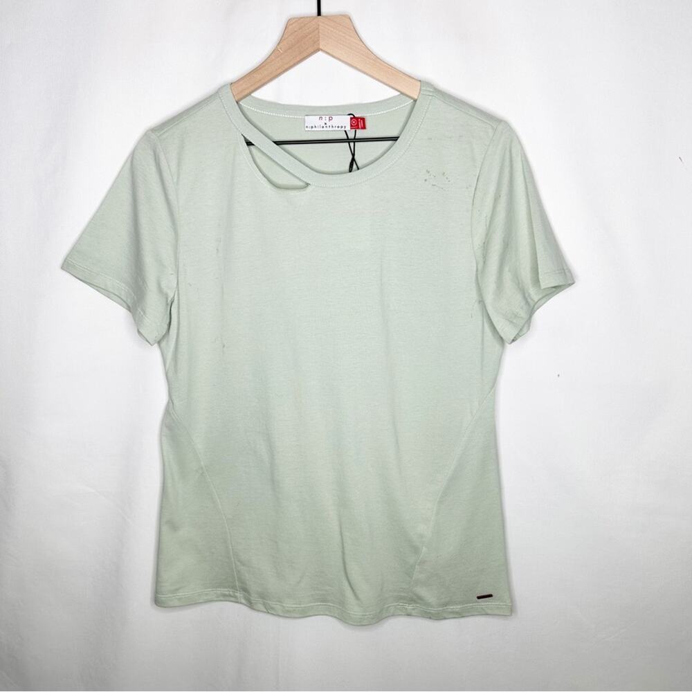 n:PHILANTHROPY Short Sleeve Shirt Sage NWT in Medium